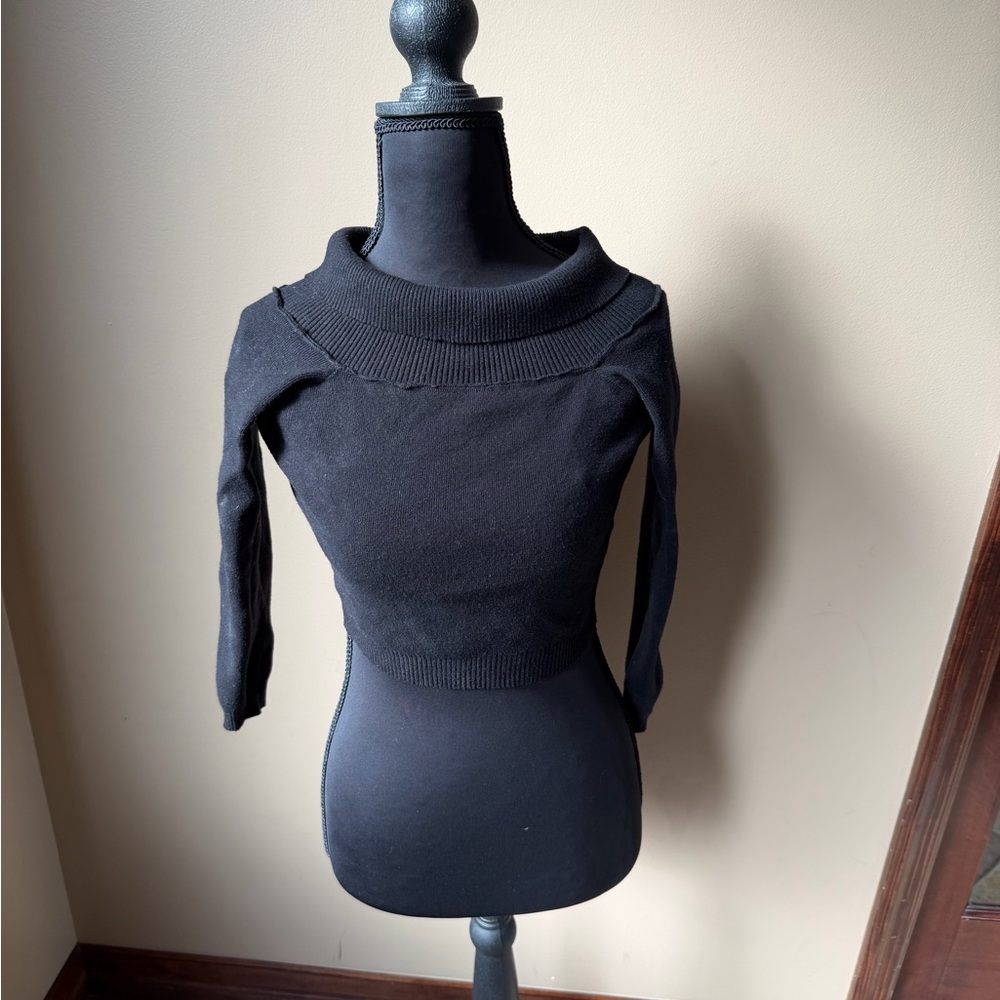 Le Lis Black Cowl Neck Sweater